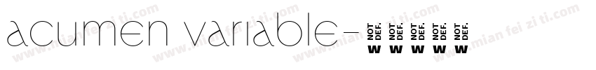 acumen variable字体转换